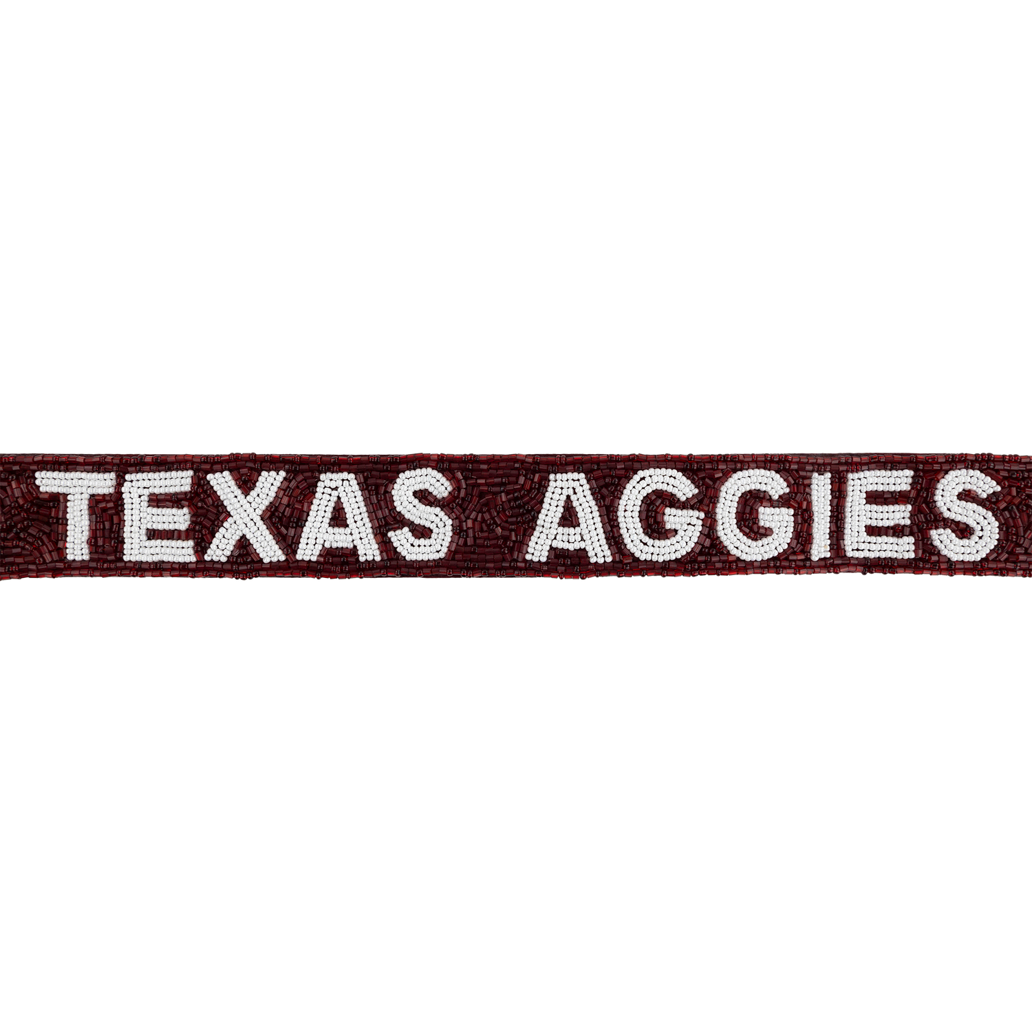 Texas A&M Fan Glam Star Skinny Beaded Purse Strap - Maroon