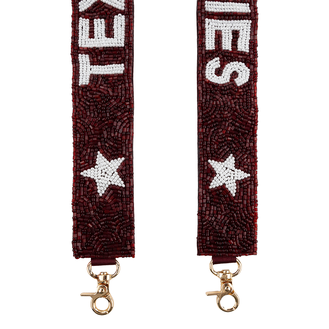 Texas A&M Fan Glam Star Skinny Beaded Purse Strap - Maroon