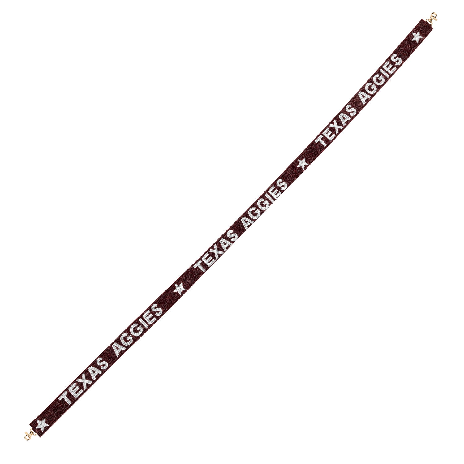 Texas A&M Fan Glam Star Skinny Beaded Purse Strap - Maroon