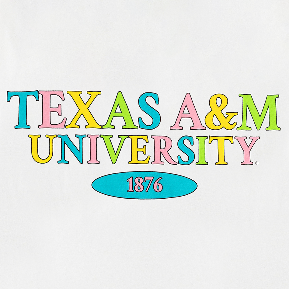 Texas A&M Comfort Colors Colorful T-Shirt - White
