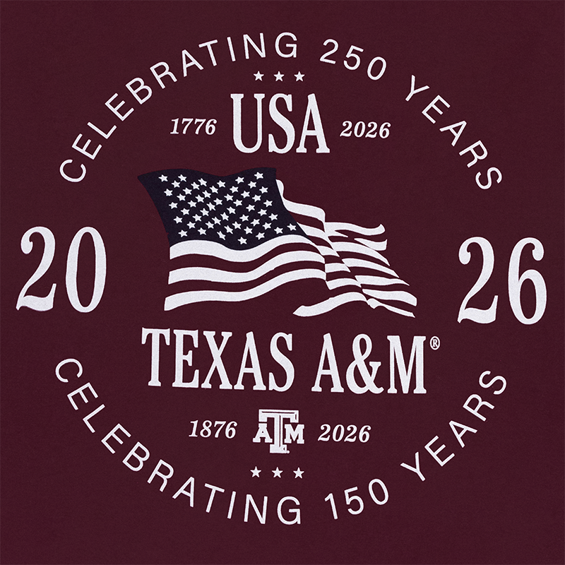 Texas A&M Celebrating 150 & 250 Years Youth T-Shirt - Maroon