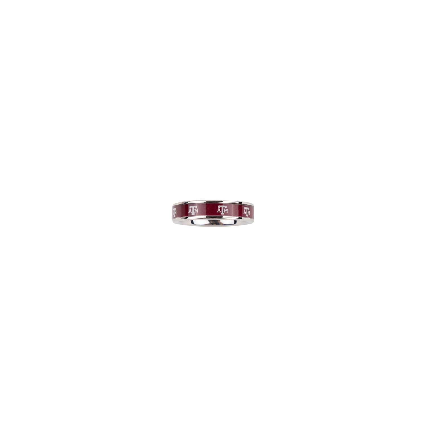 Texas A&M Fan Drip Ladies Stainless Steel Ring