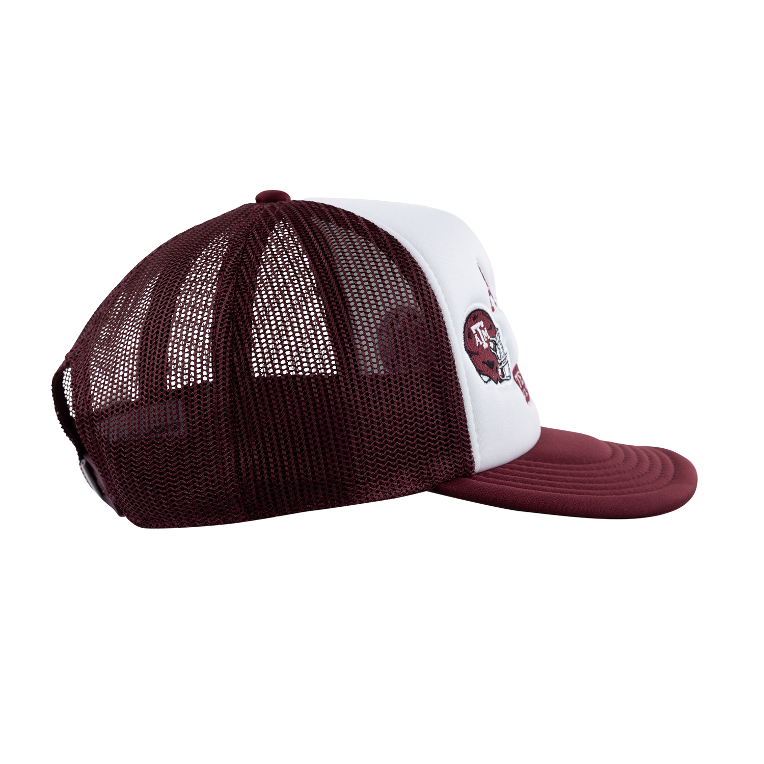 Aggies Collegiate Outfitters Diagonal Patch Hat - White