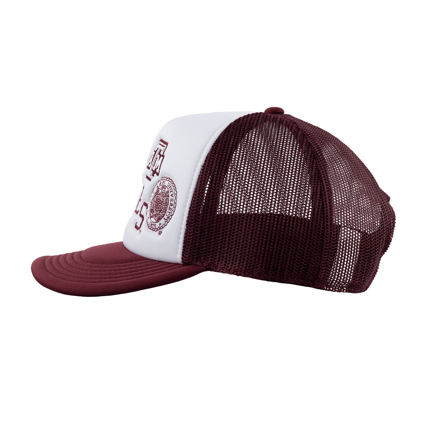 Aggies Collegiate Outfitters Diagonal Patch Hat - White