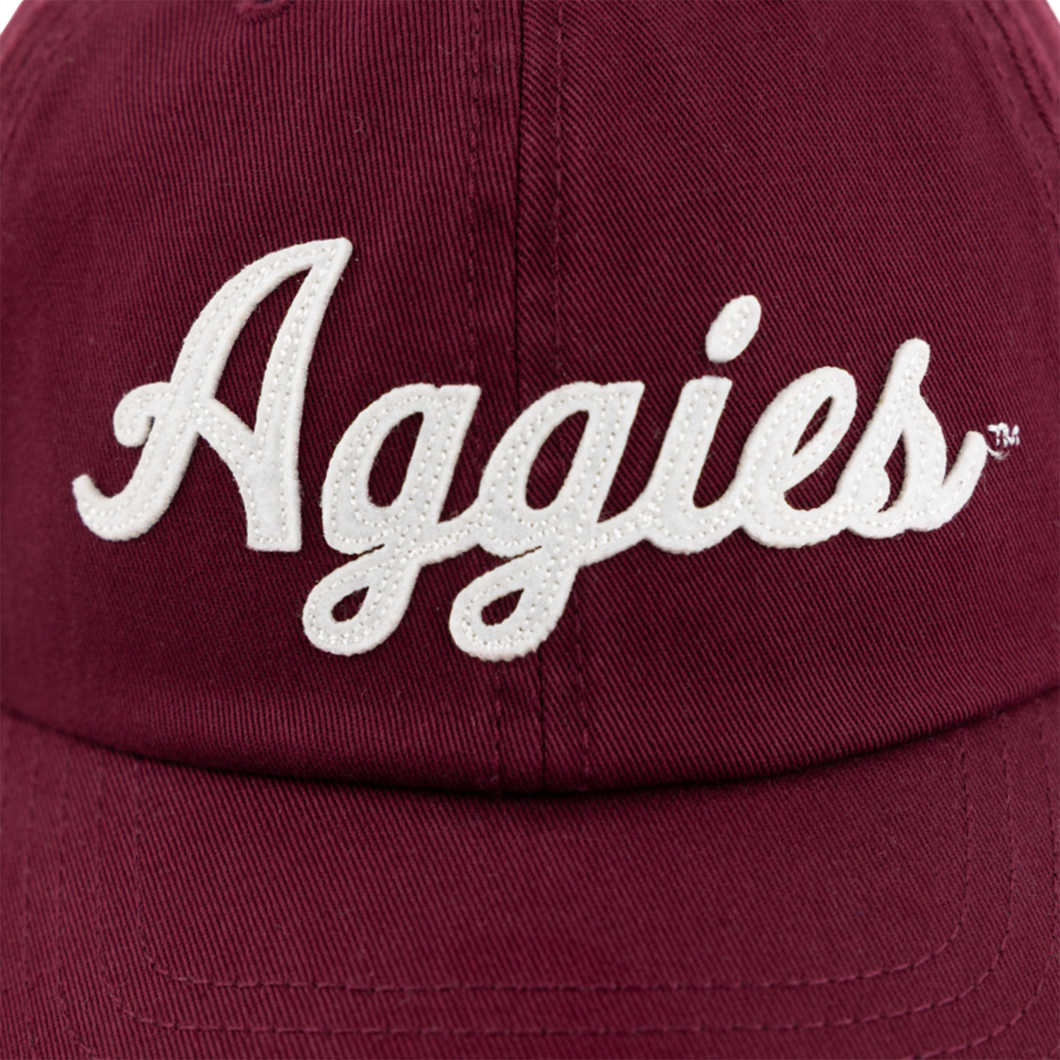 Script Aggies Collegiate Outfitters Embroidered Twill Cap - Maroon