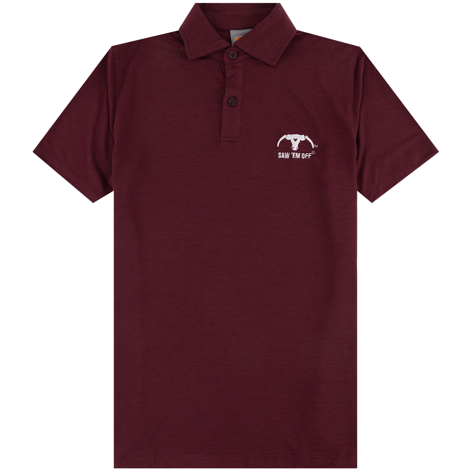 Saw 'Em Off Lightweight Polo - Maroon