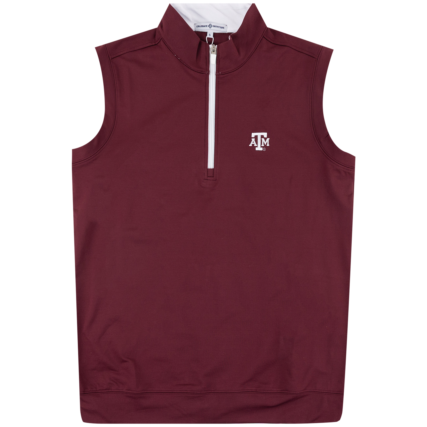 Texas A&M Collegiate Outfitters Solid 1/4 Zip Vest - Maroon