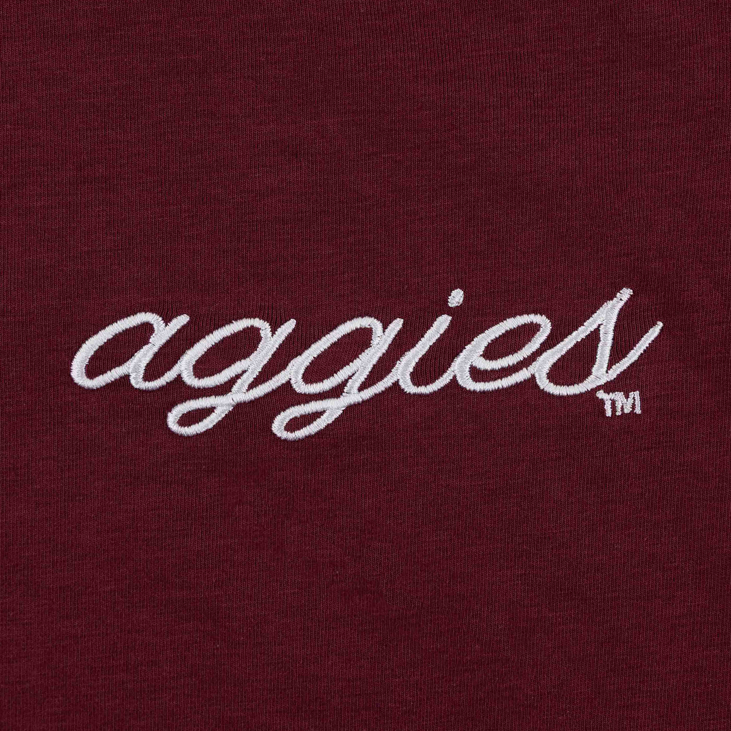 Script Aggies Collegiate Outfitters Boxy Tee - Maroon