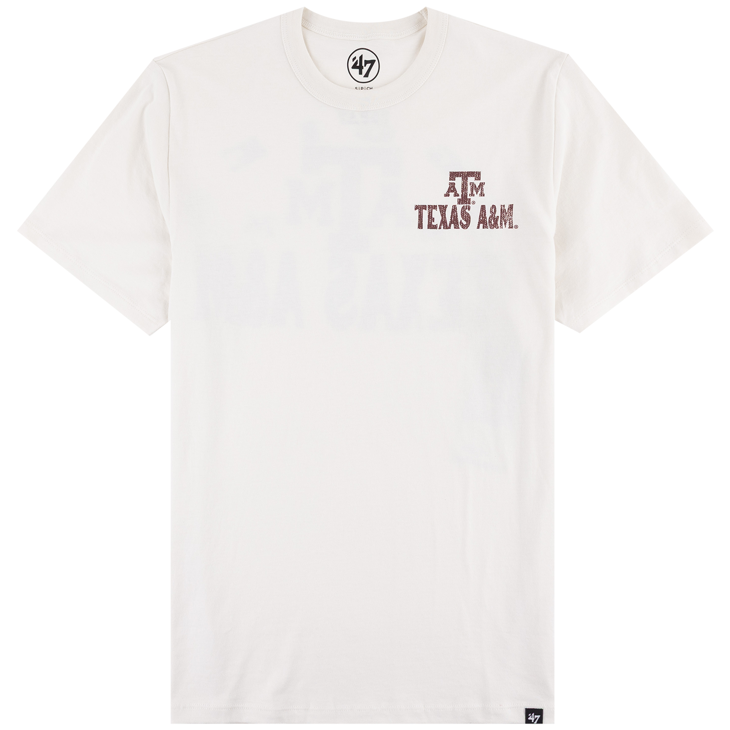 Texas A&M '47 Brand Cracked Print T-Shirt - Cream