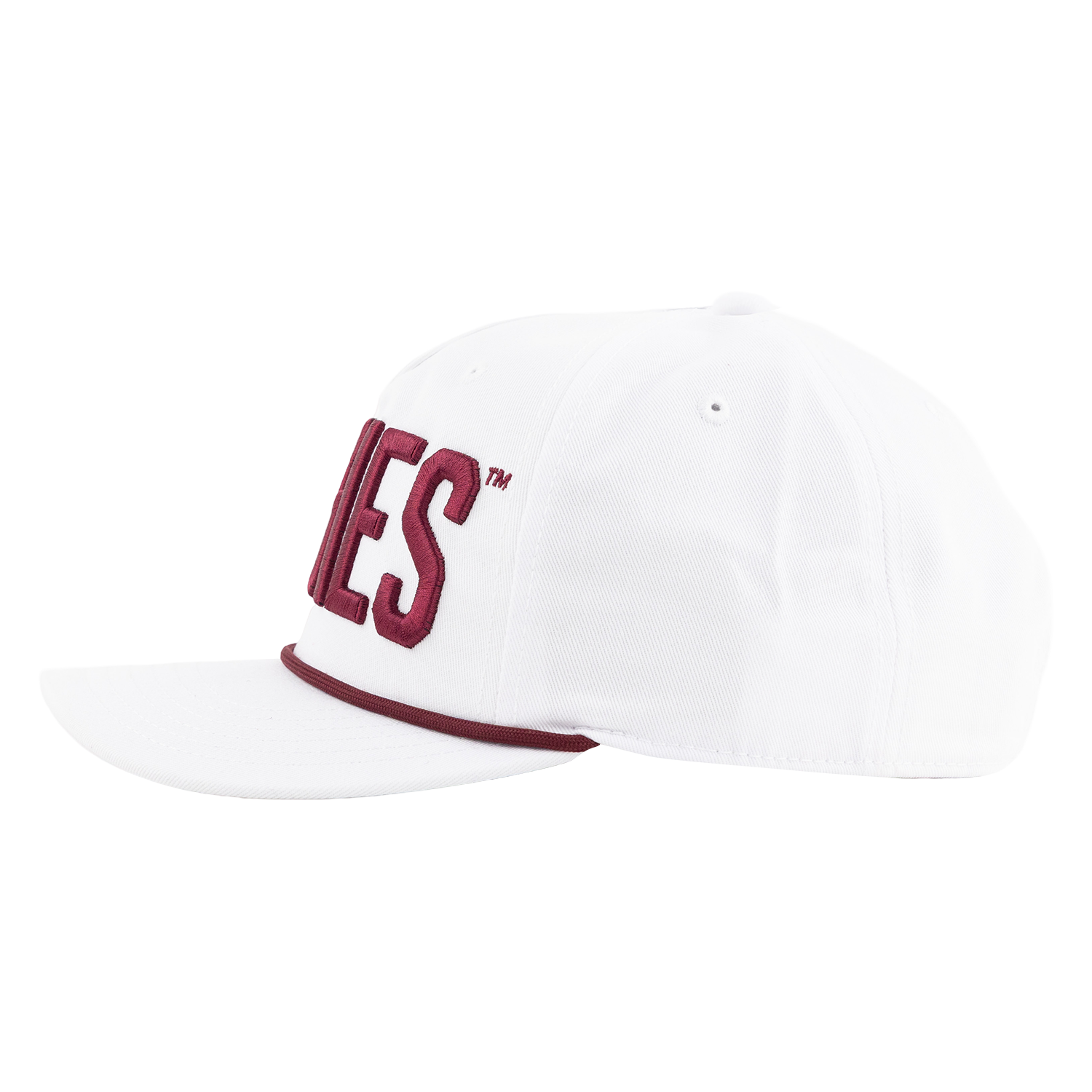 Aggies Collegiate Outfitters Adjustable Rope Cap - White