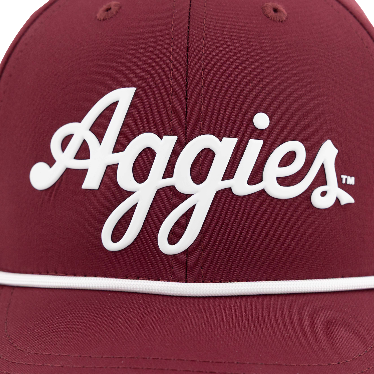 Script Aggies Collegiate Outfitters Rope Cap - Maroon