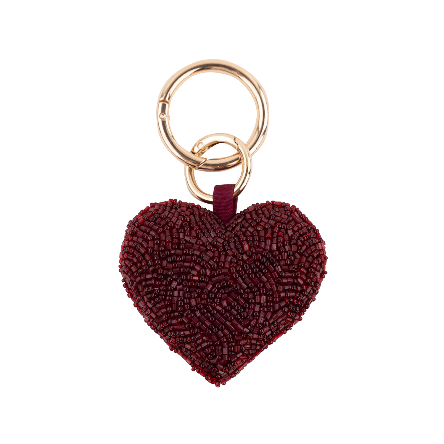 Texas A&M Fan Glam Beaded Heart Bag Charm