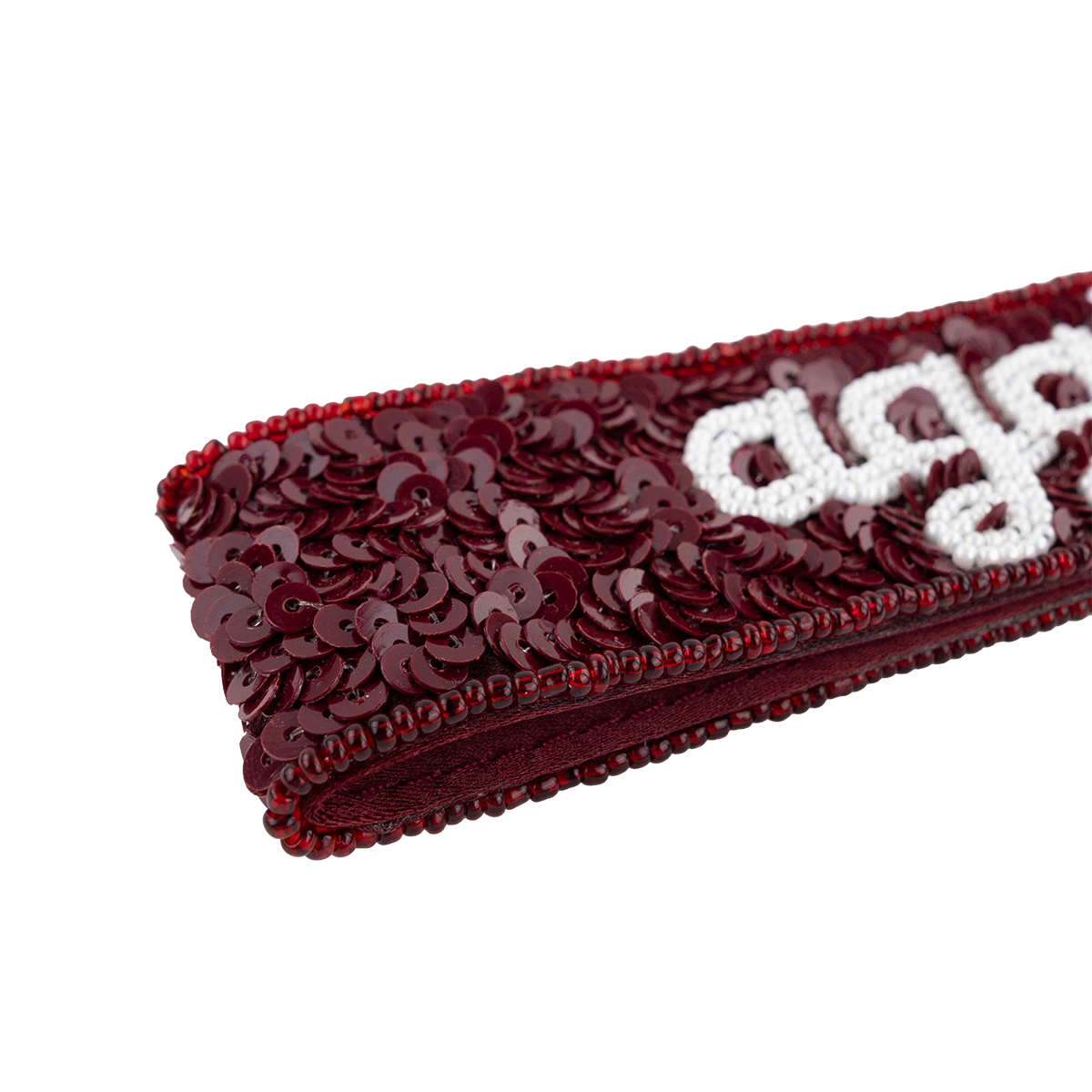 Script Aggies Fan Glam Sequin Wristlet