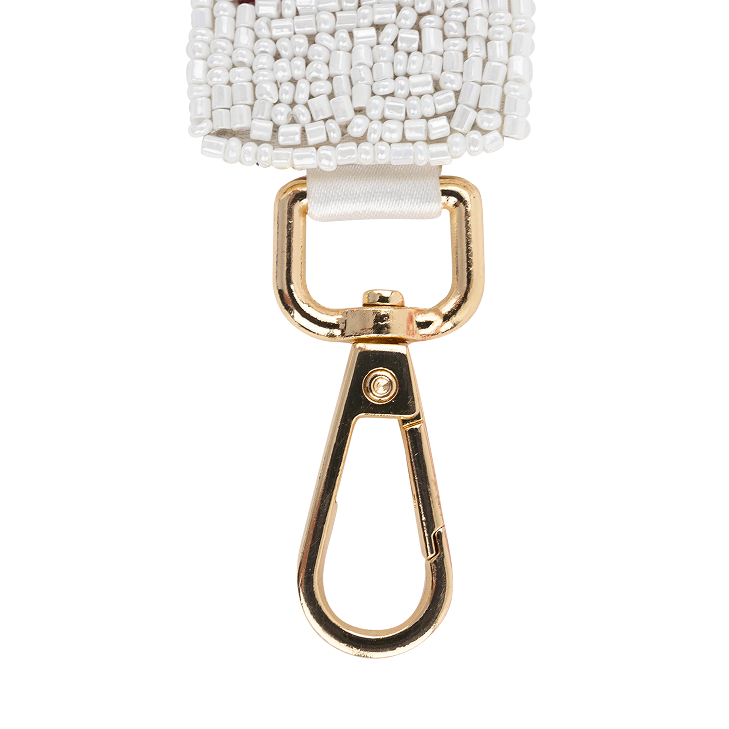 Howdy Fan Glam Beaded Wristlet - White