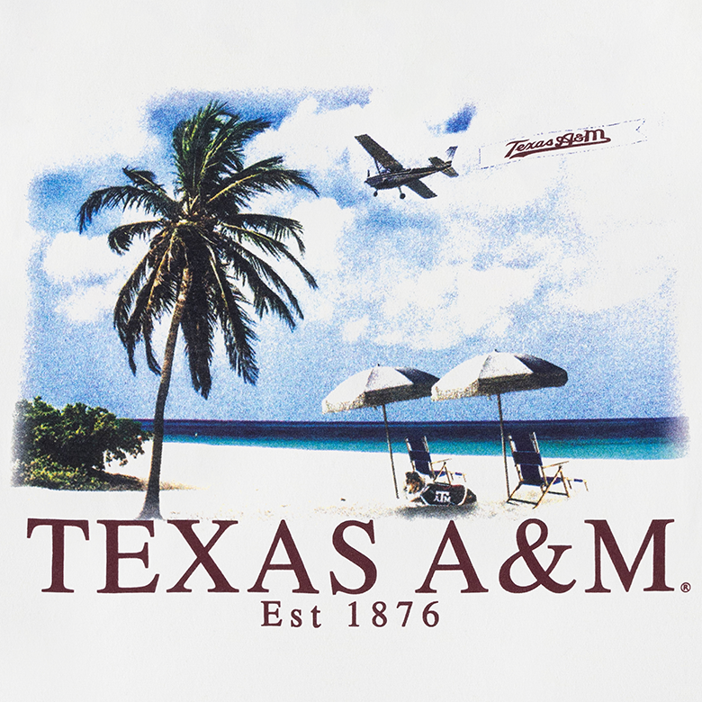 Texas A&M Comfort Colors Beach Getaway T-Shirt - White