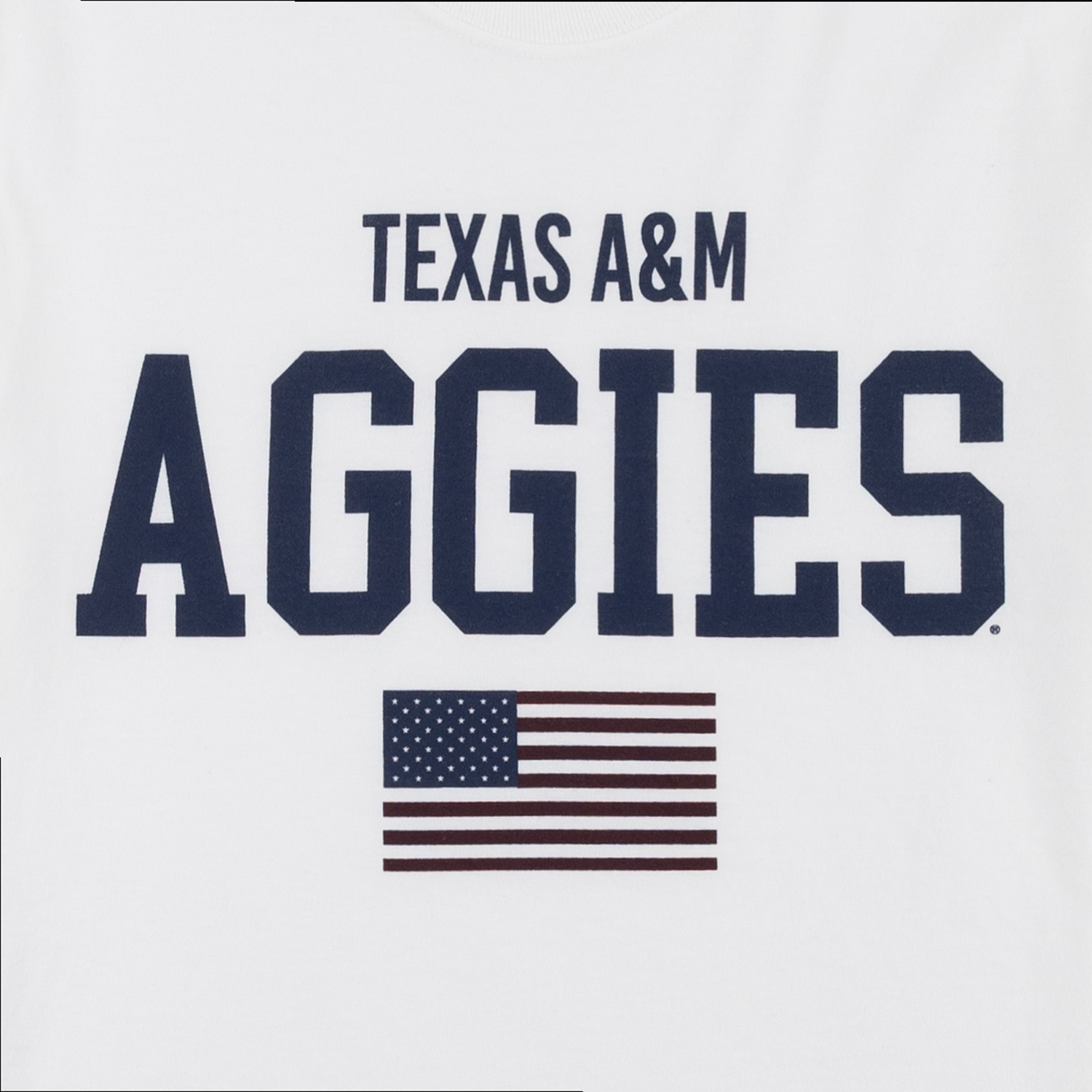 Texas A&M Aggies Comfort Colors American Flag T-Shirt - White