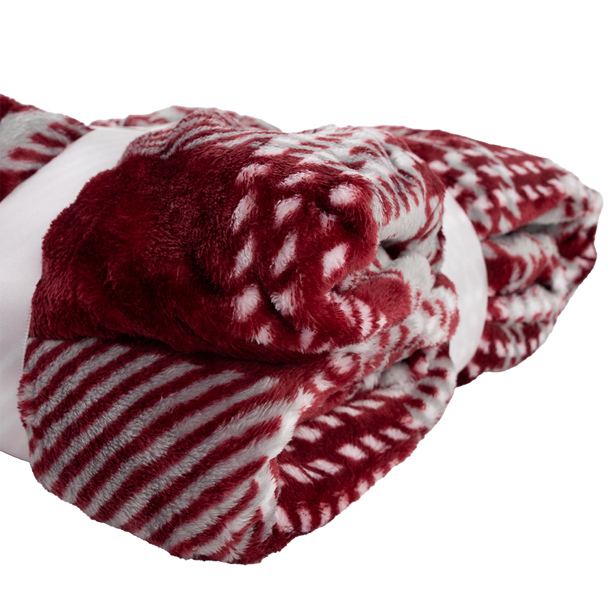 The Royal Standard Howdy Plaid Throw Blanket - Maroon