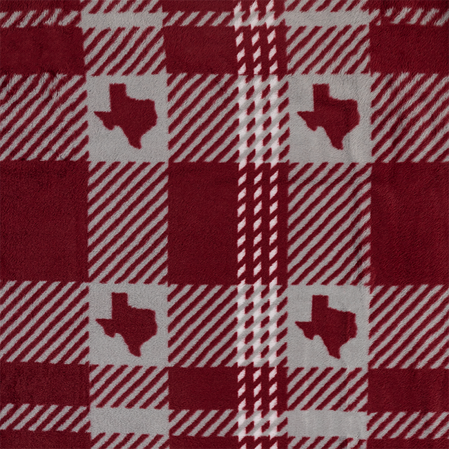 The Royal Standard Howdy Plaid Throw Blanket - Maroon