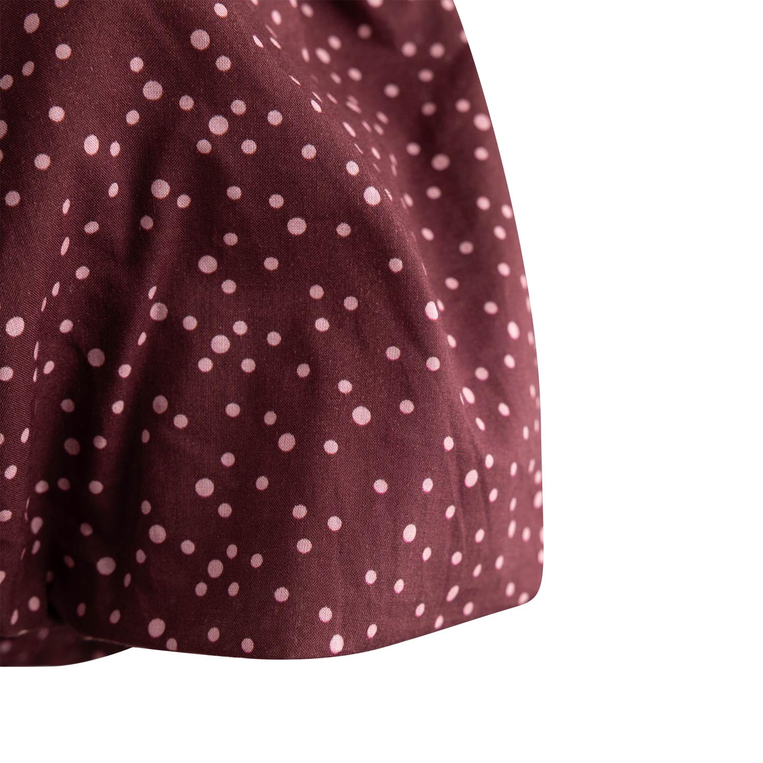 ENTRO Speckled Peplum Puff Sleeve Blouse - Maroon