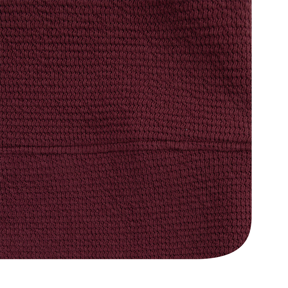 Tres Bien Puff Sleeve Knit Blouse - Maroon