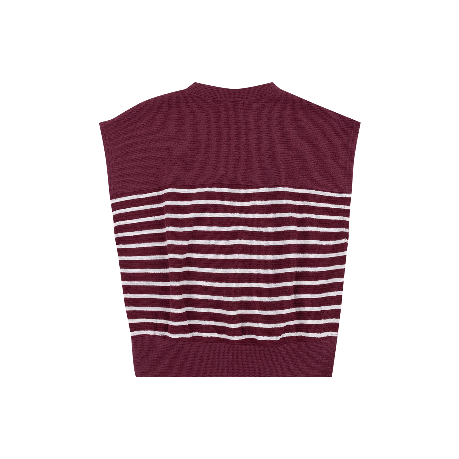 Tres Bien Striped Sleeveless Top - Maroon