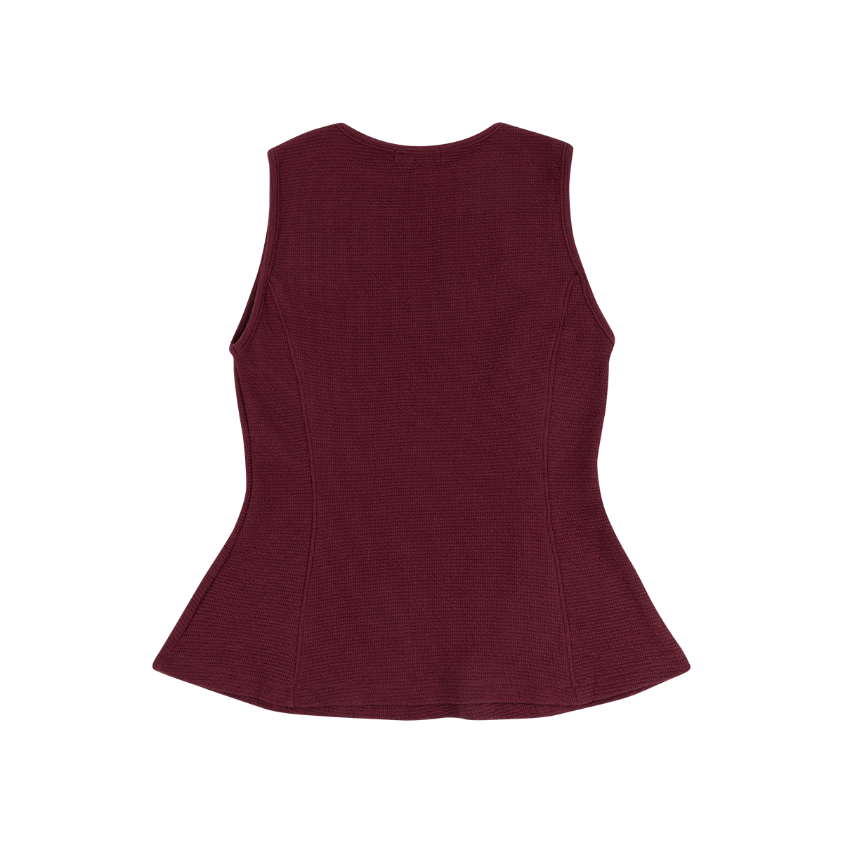 Tres Bien Peplum Women's Top - Maroon