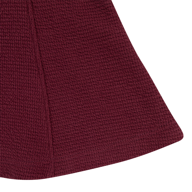 Tres Bien Peplum Women's Top - Maroon