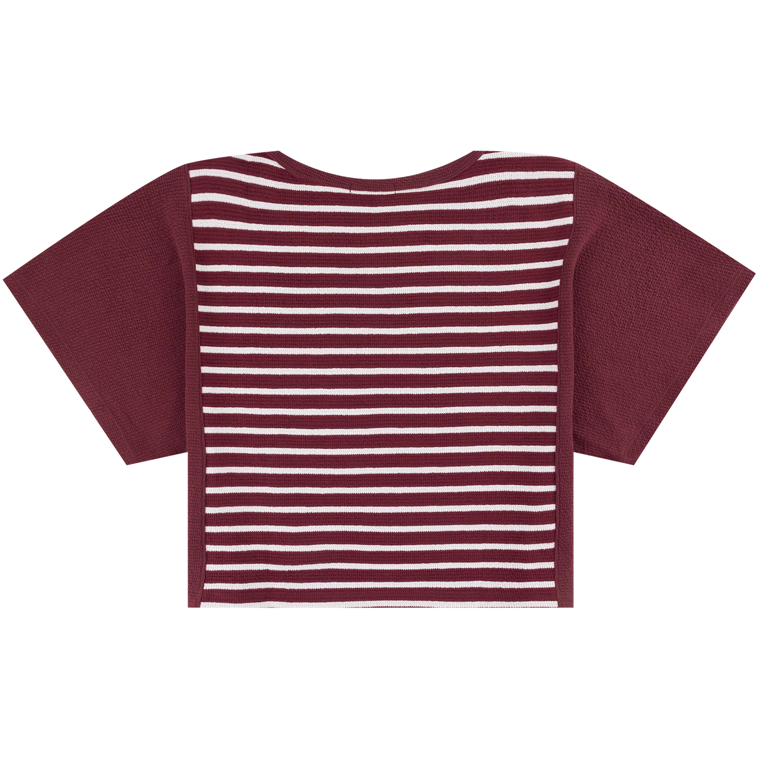 Tres Bien Striped Boxy Knit Top - Maroon