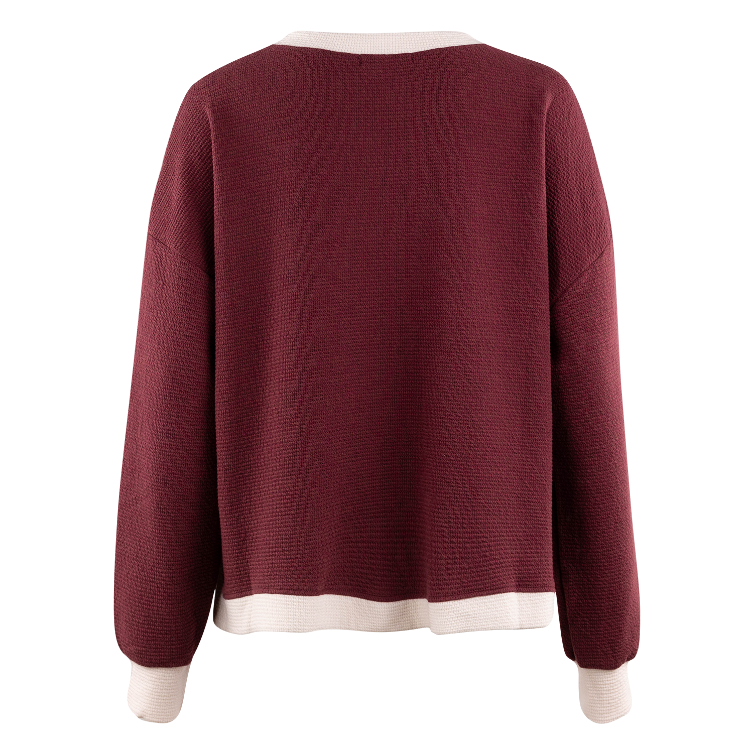 Tres Bien Drop Long Sleeve Top - Maroon