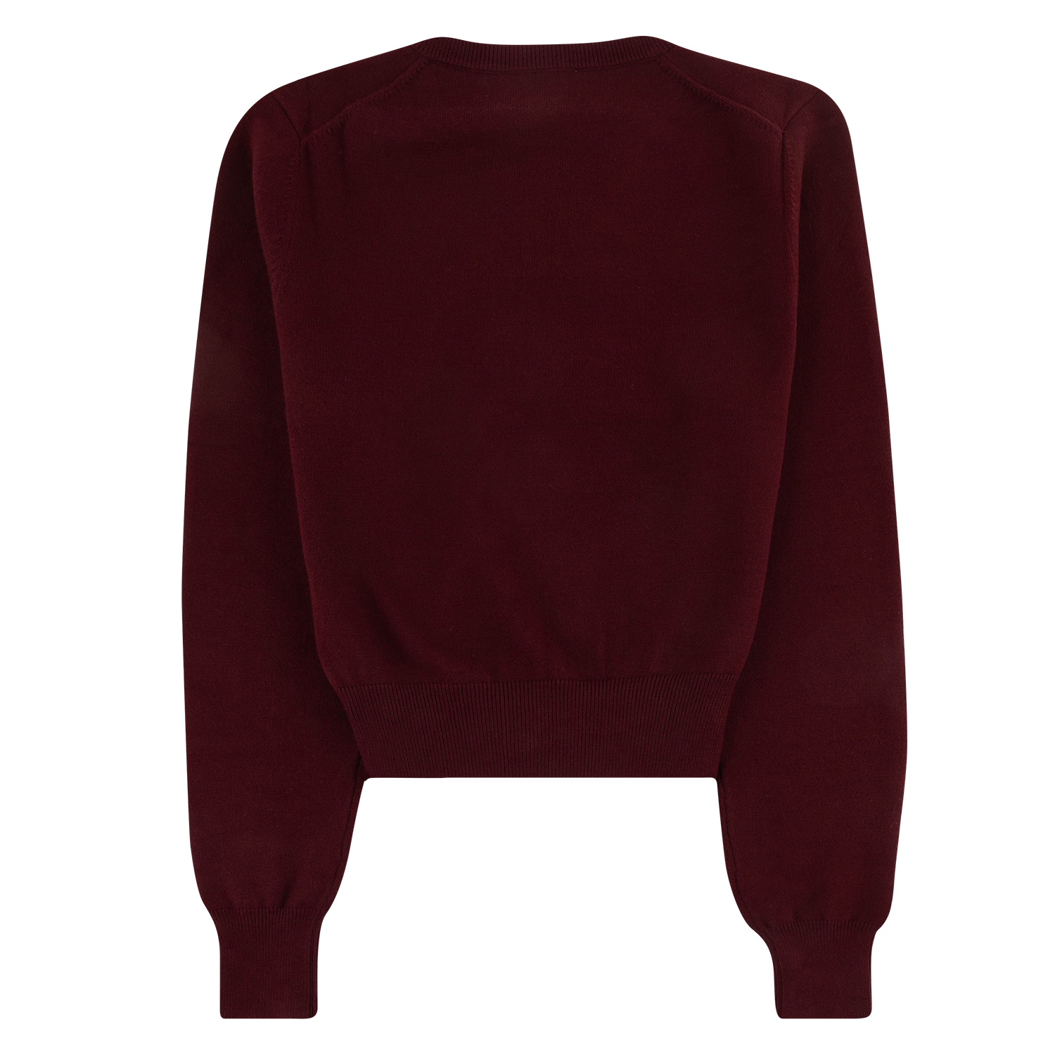 Star Drop Long Sleeve Knit Cardigan - Maroon