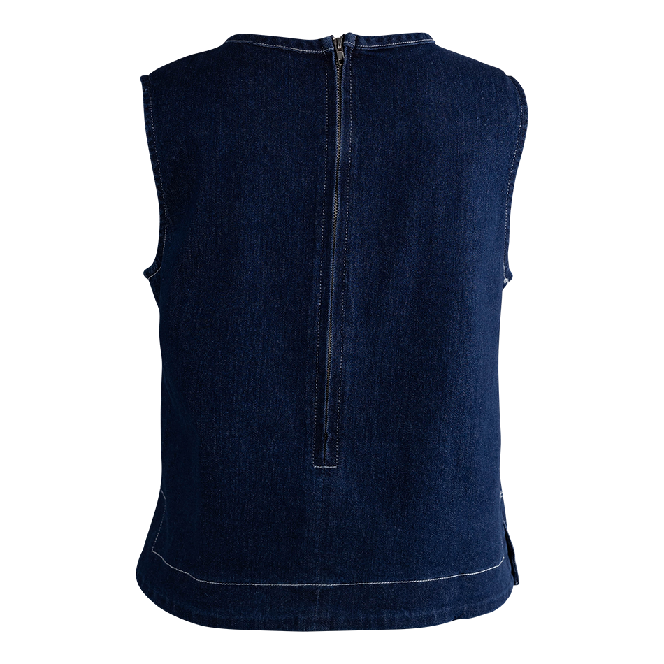 Baby Pink Vintage Wash Top And Skort Set - Denim