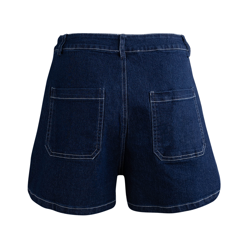 Baby Pink Vintage Wash Top And Skort Set - Denim
