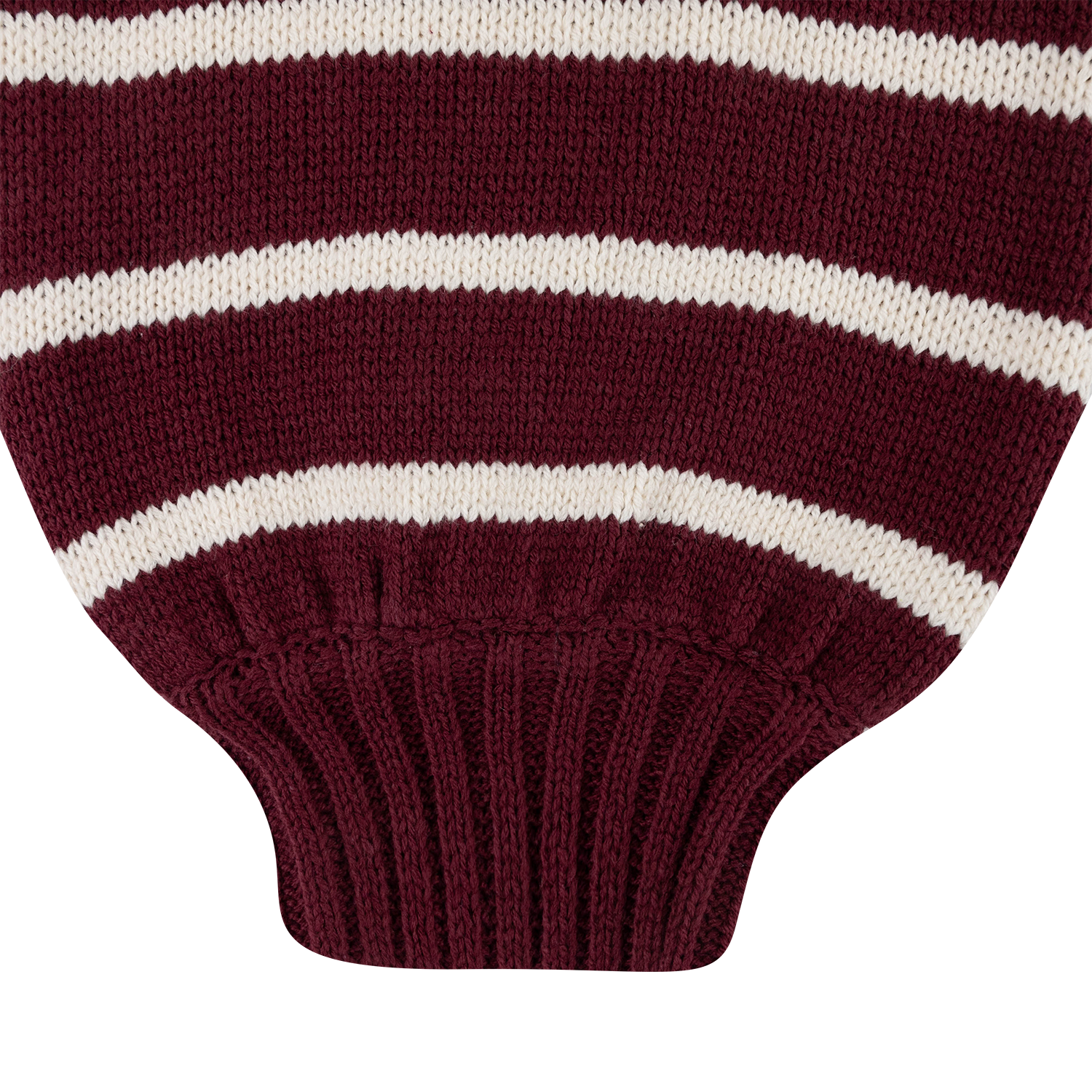 She + Sky Long Sleeve Striped Sweater Top - Maroon