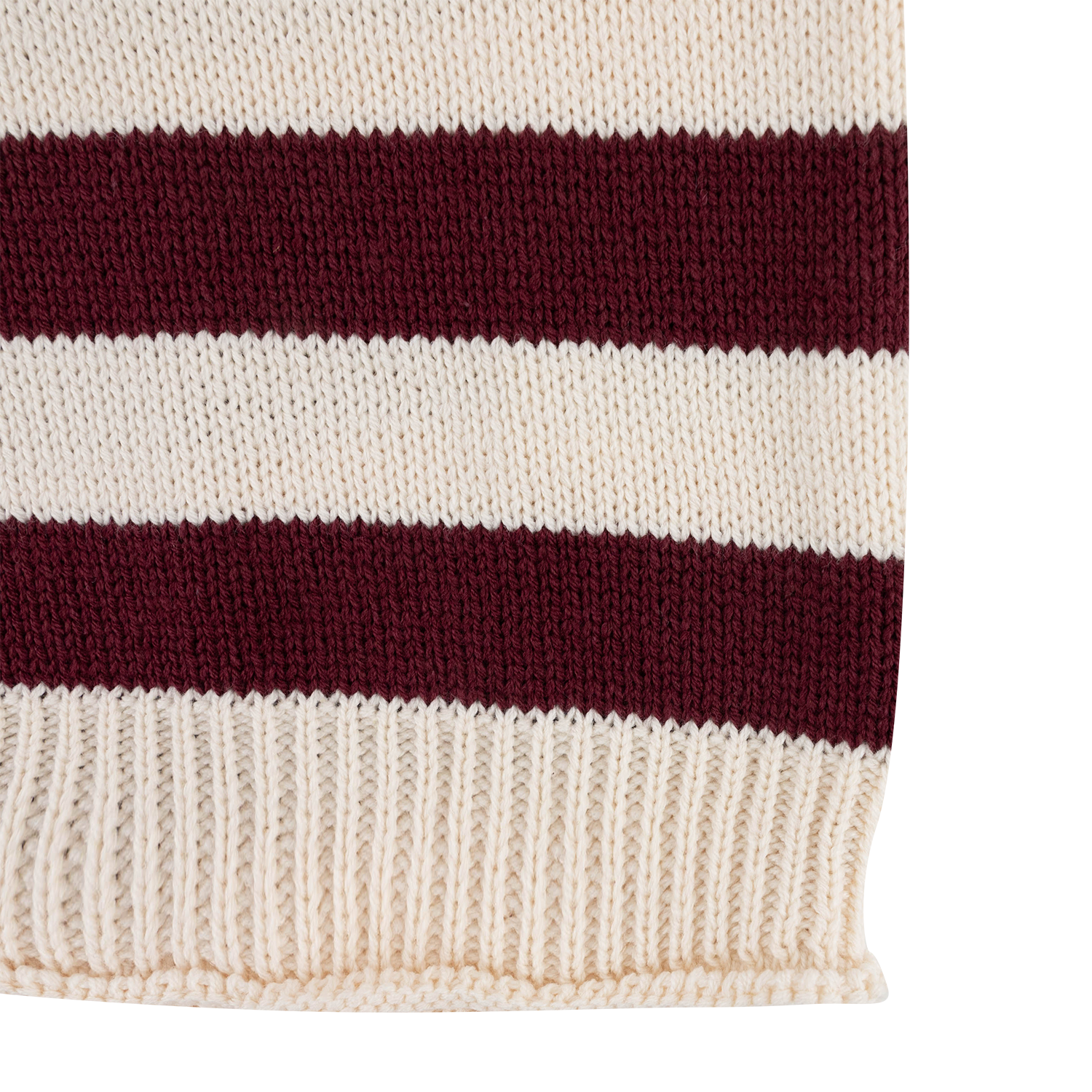 She + Sky Long Sleeve Striped Sweater Top - Maroon