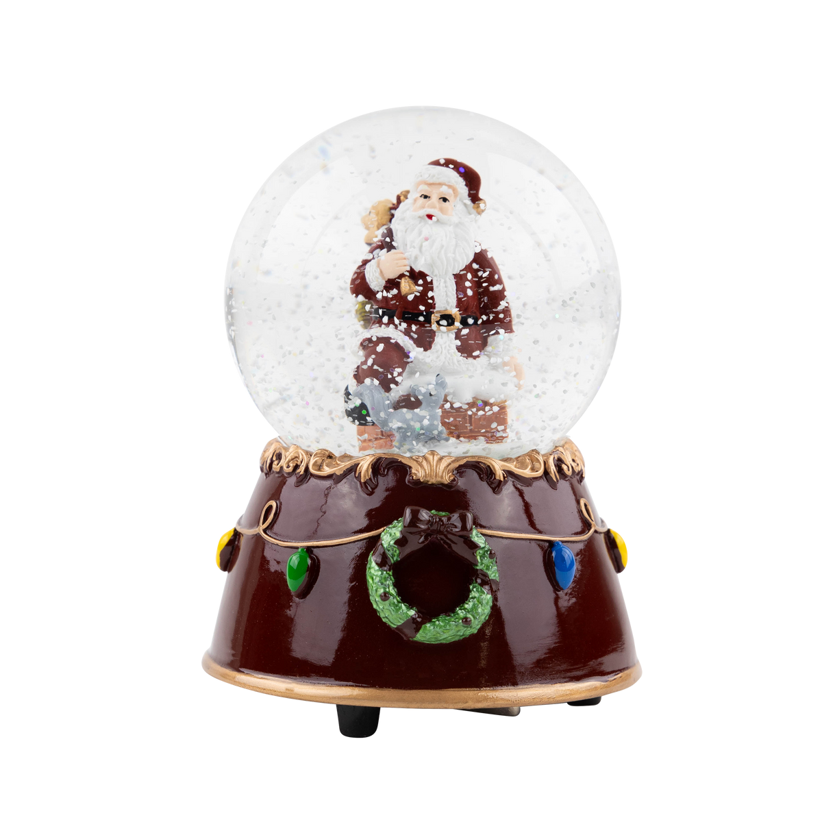 Collegiate Outfitters Santa Claus Musical Snow Globe
