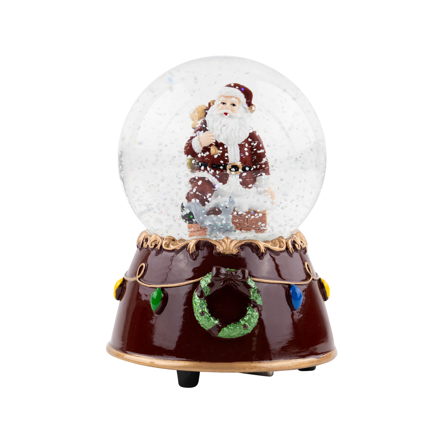 Collegiate Outfitters Santa Claus Musical Snow Globe