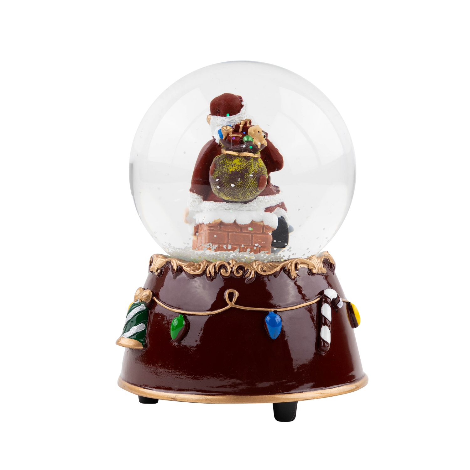 Collegiate Outfitters Santa Claus Musical Snow Globe