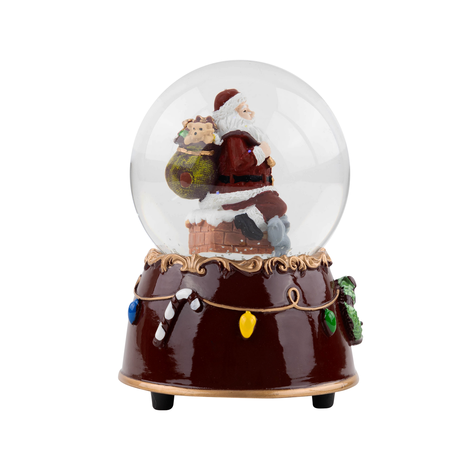 Collegiate Outfitters Santa Claus Musical Snow Globe