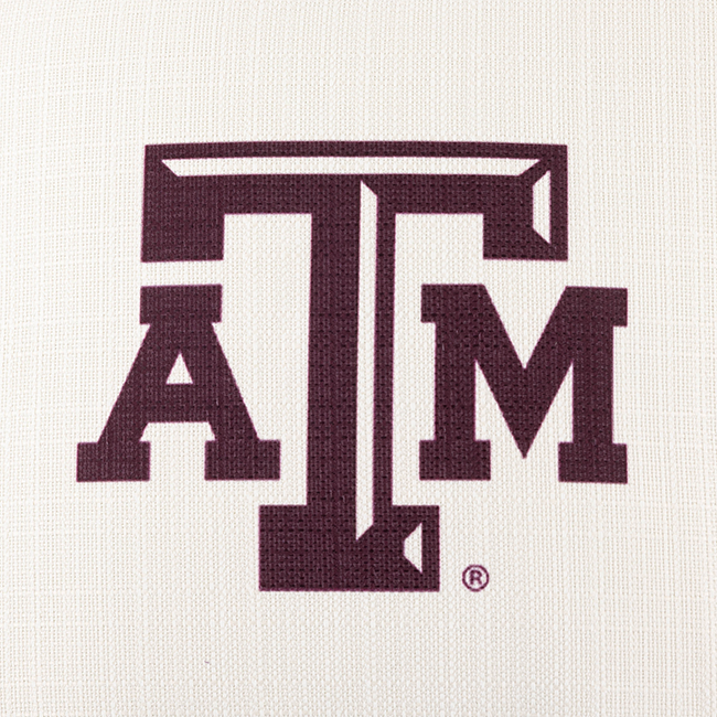 Texas A&M Little Birdie Gingham Square Pillow - Maroon