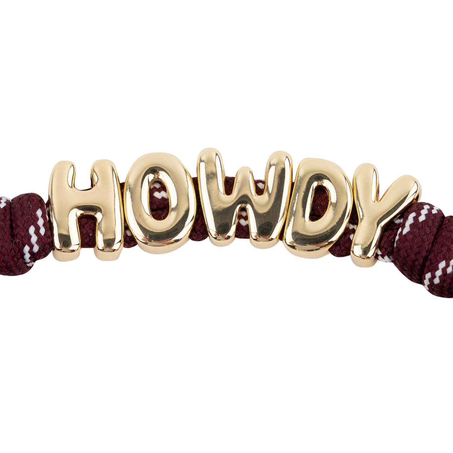 Howdy Paracord Cinch Tassel Bracelet - Maroon