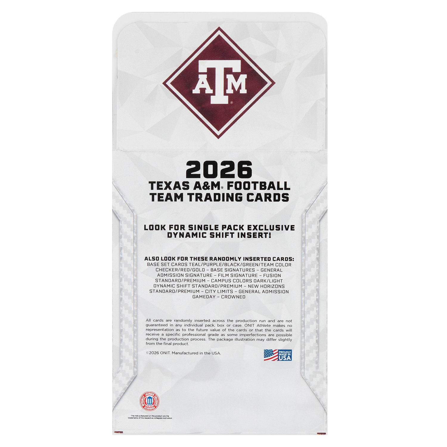 Texas A&M ONIT 2026 Team Football Trading Cards