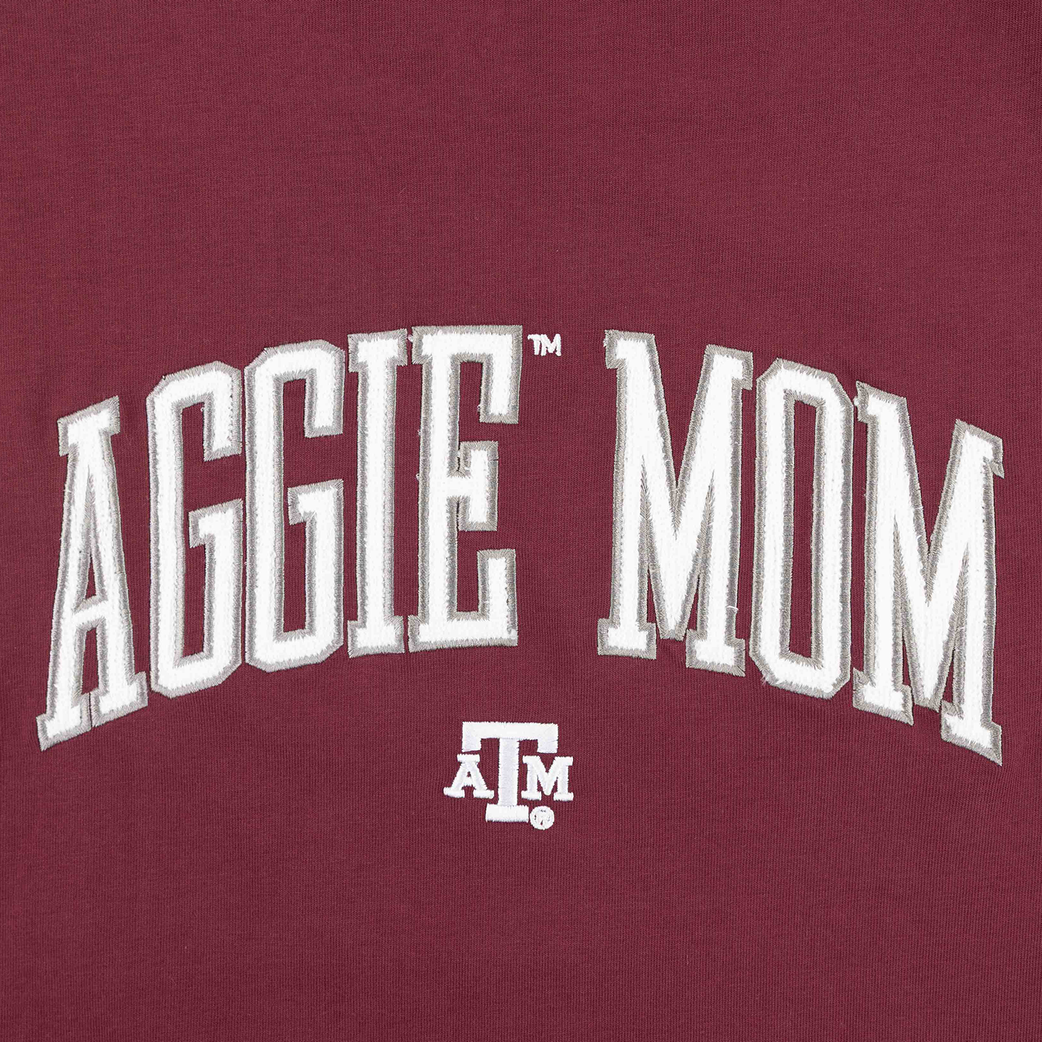Aggie Mom Collegiate Outfitters Embroidered T-Shirt - Maroon