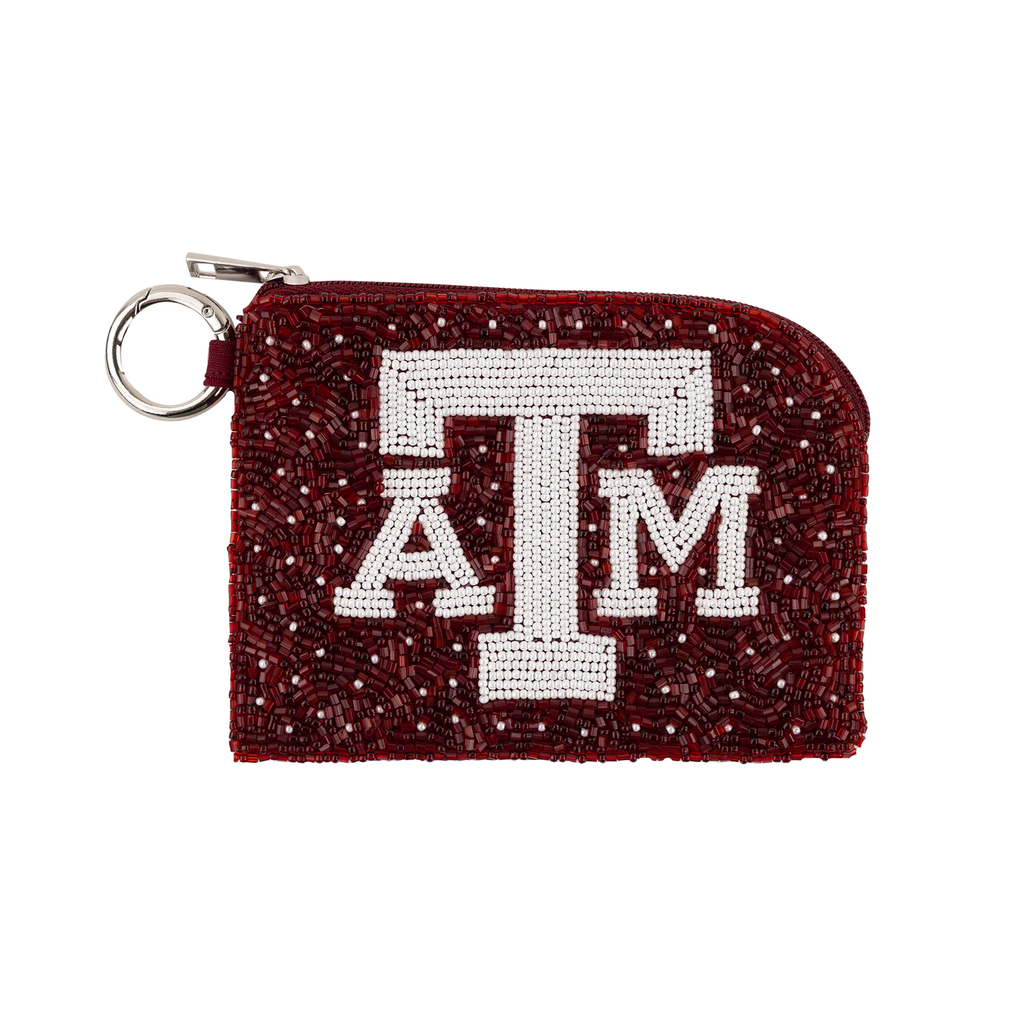 Texas A&M Fan Glam Beaded Coin Bag - Maroon