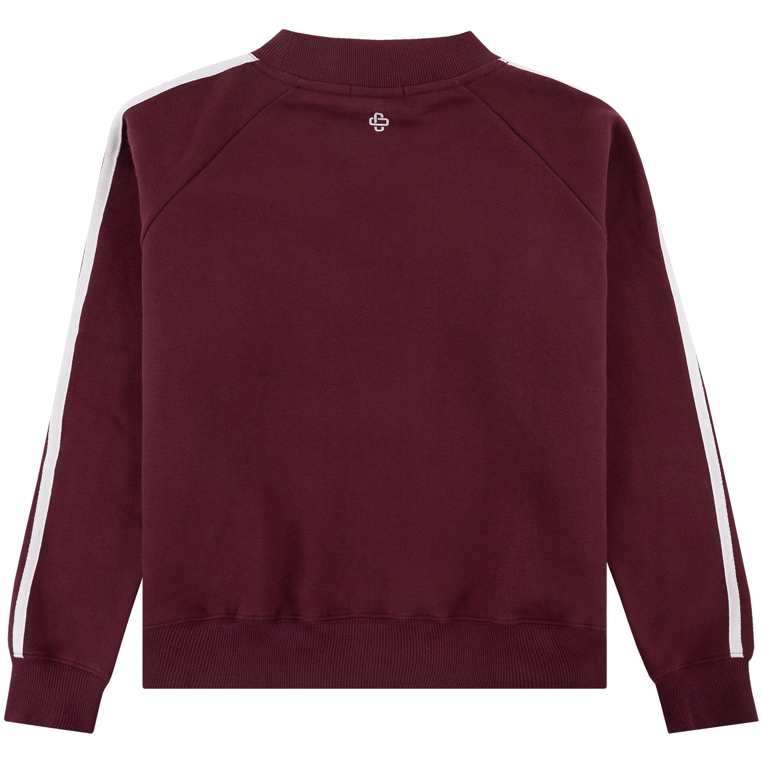 Aggies Collegiate Outfitters Striped Sleeve Mock Neck - Maroon