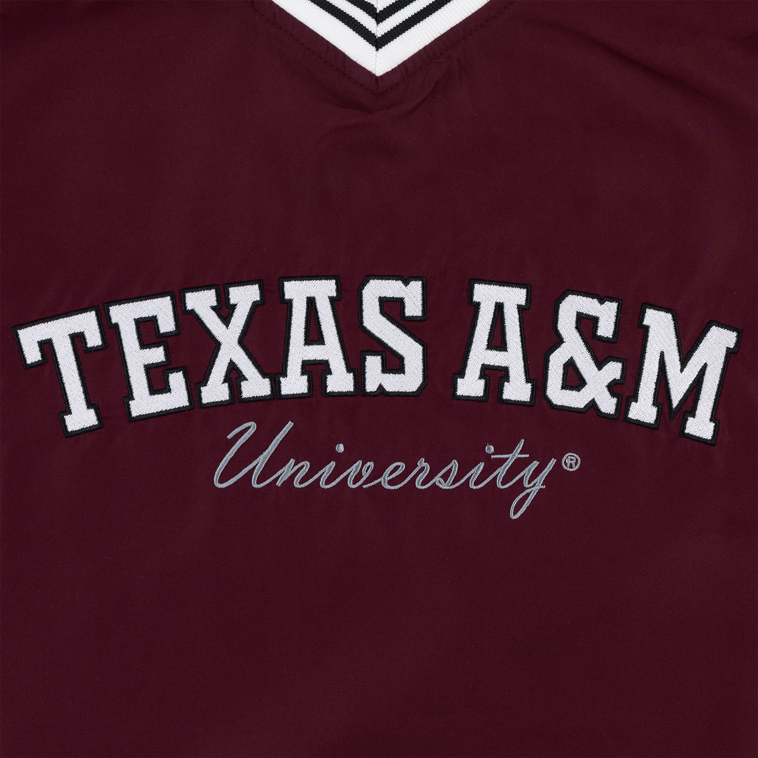 Texas A&M Collegiate Outfitters Stripe Trim Lightweight Pullover - Maroon