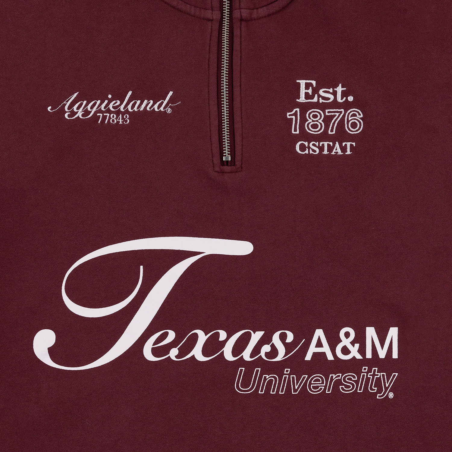 Texas A&M Collegiate Outfitters Aggieland Graphic 1/4 Zip - Maroon