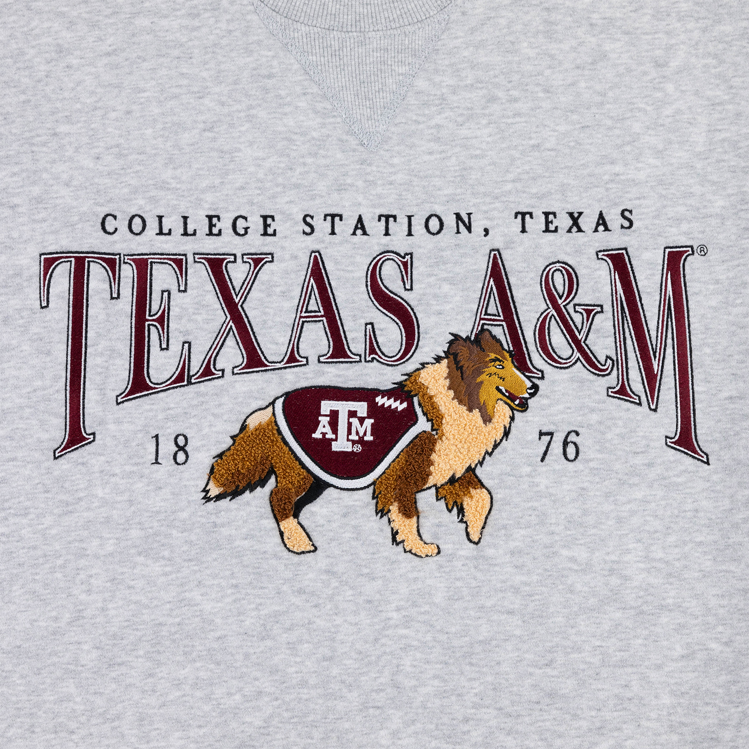 Texas A&M Collegiate Outfitters Reveille Chenille Sweatshirt - Gray
