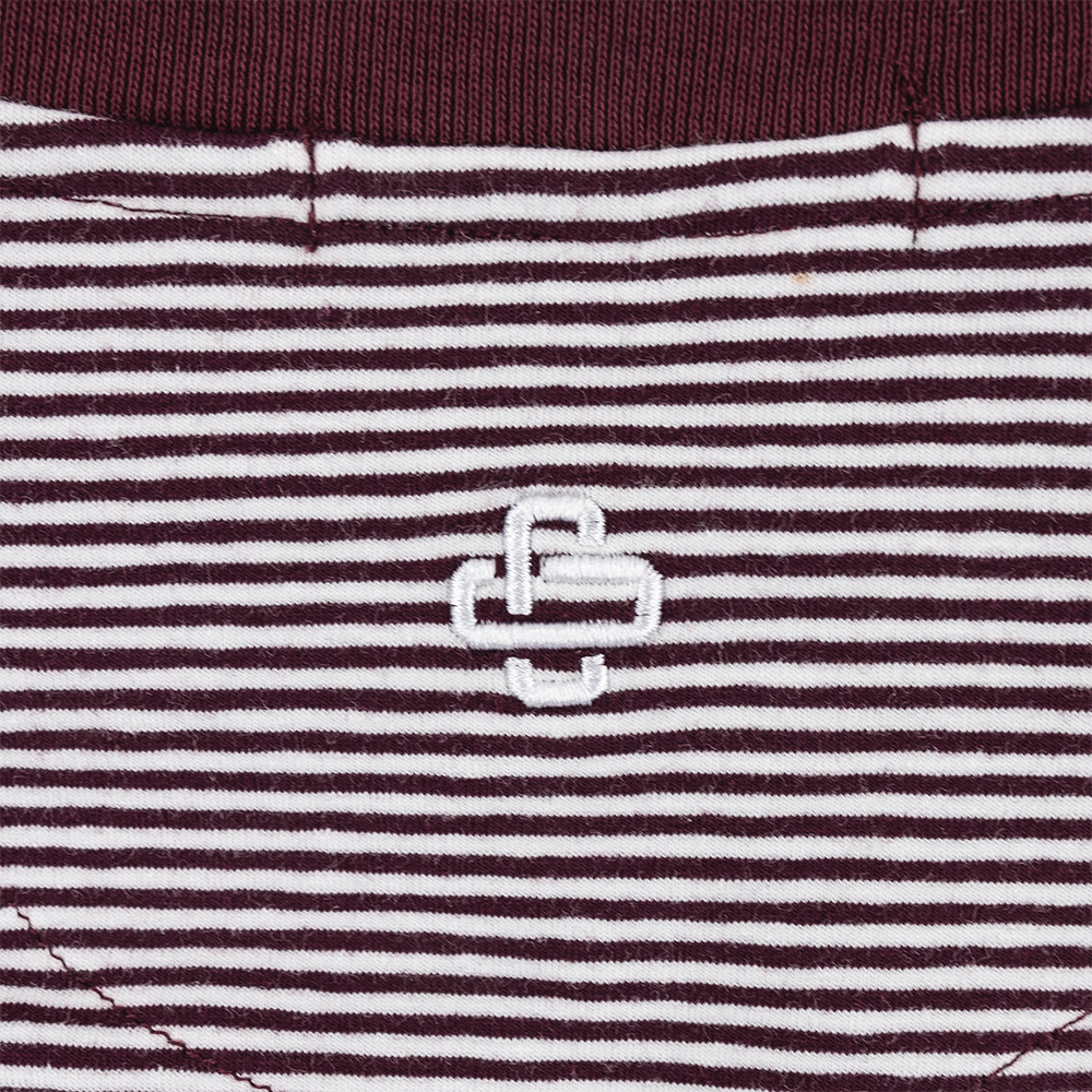 Collegiate Outfitters Striped Bell Sleeve Top - Maroon