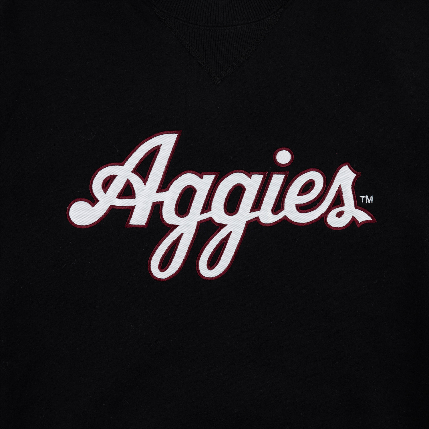 Script Aggies Collegiate Outfitters Patch Sleeve Sweatshirt - Black