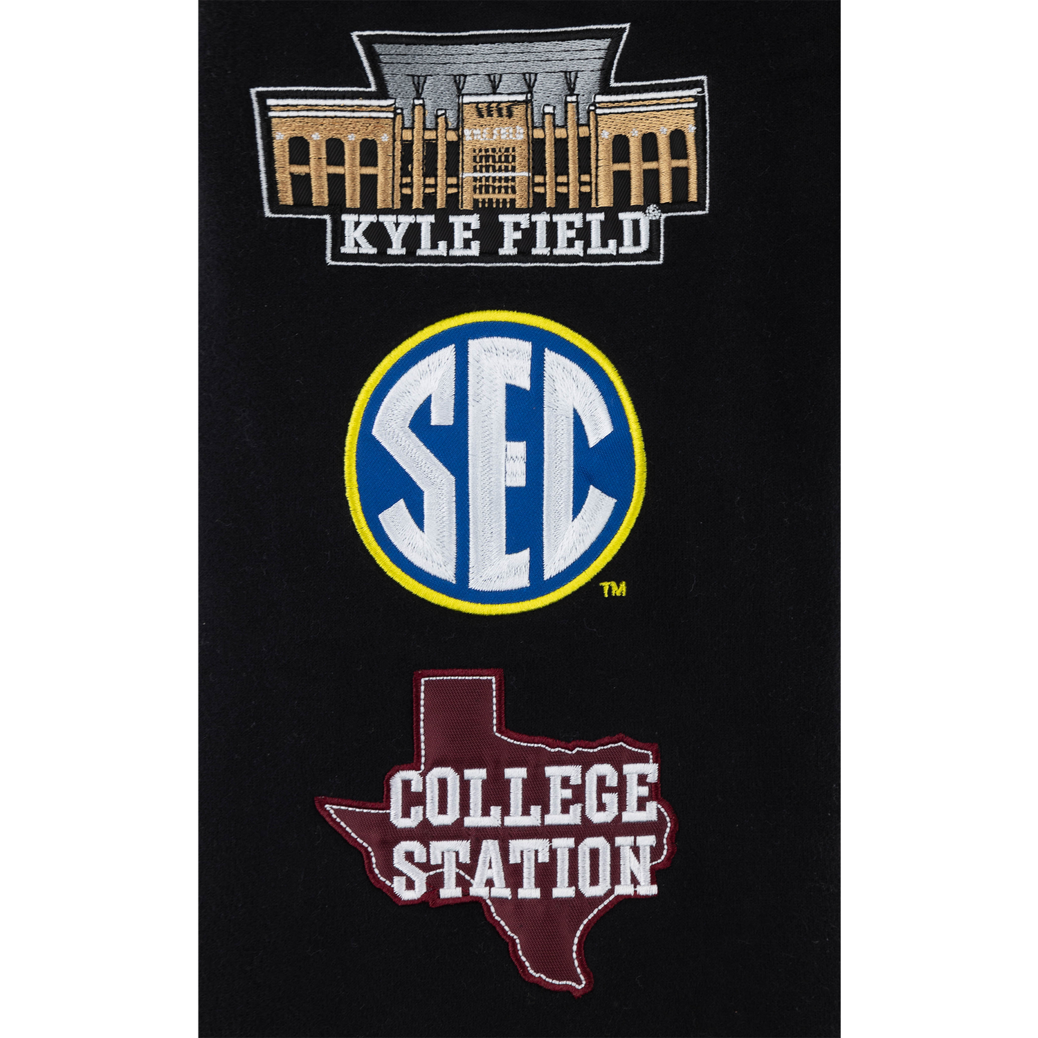 Script Aggies Collegiate Outfitters Patch Sleeve Sweatshirt - Black